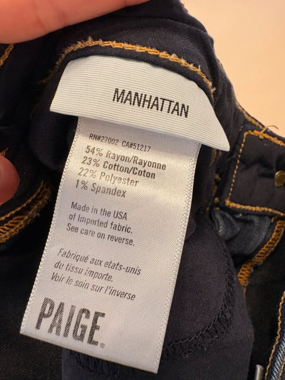 PAIGE Manhattan Armstrong Dark Wash Mid Rise Bootcut Jeans 32" Inseam Size 26 - Picture 8 of 11
